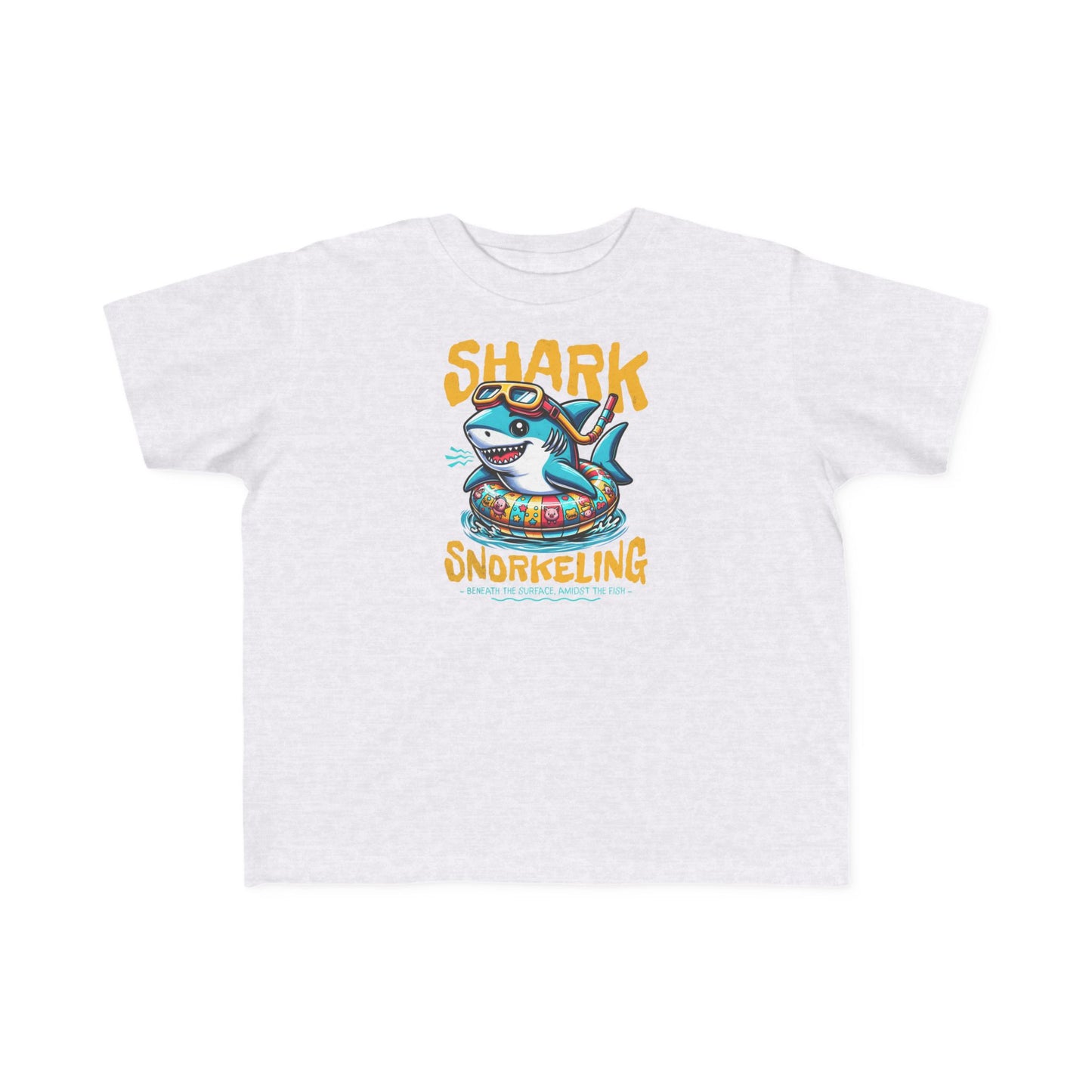 Shark Snorkeling Toddler Shirt, Funny Kids Beach Tee, Shark Graphic Tshirt, Summer Vacation Shirt for Boys Girls, Pool Party Gift for Kids