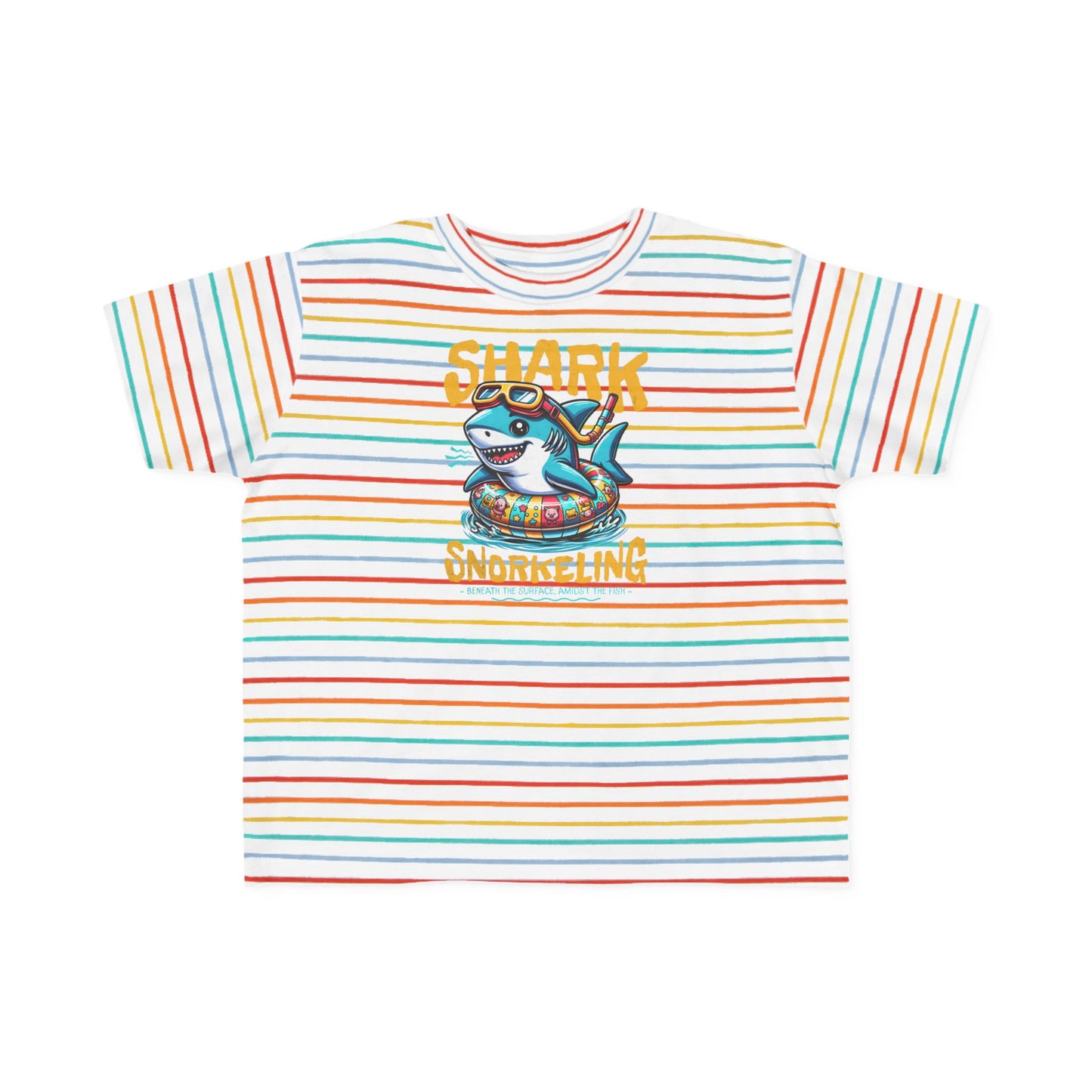 Shark Snorkeling Toddler Shirt, Funny Kids Beach Tee, Shark Graphic Tshirt, Summer Vacation Shirt for Boys Girls, Pool Party Gift for Kids
