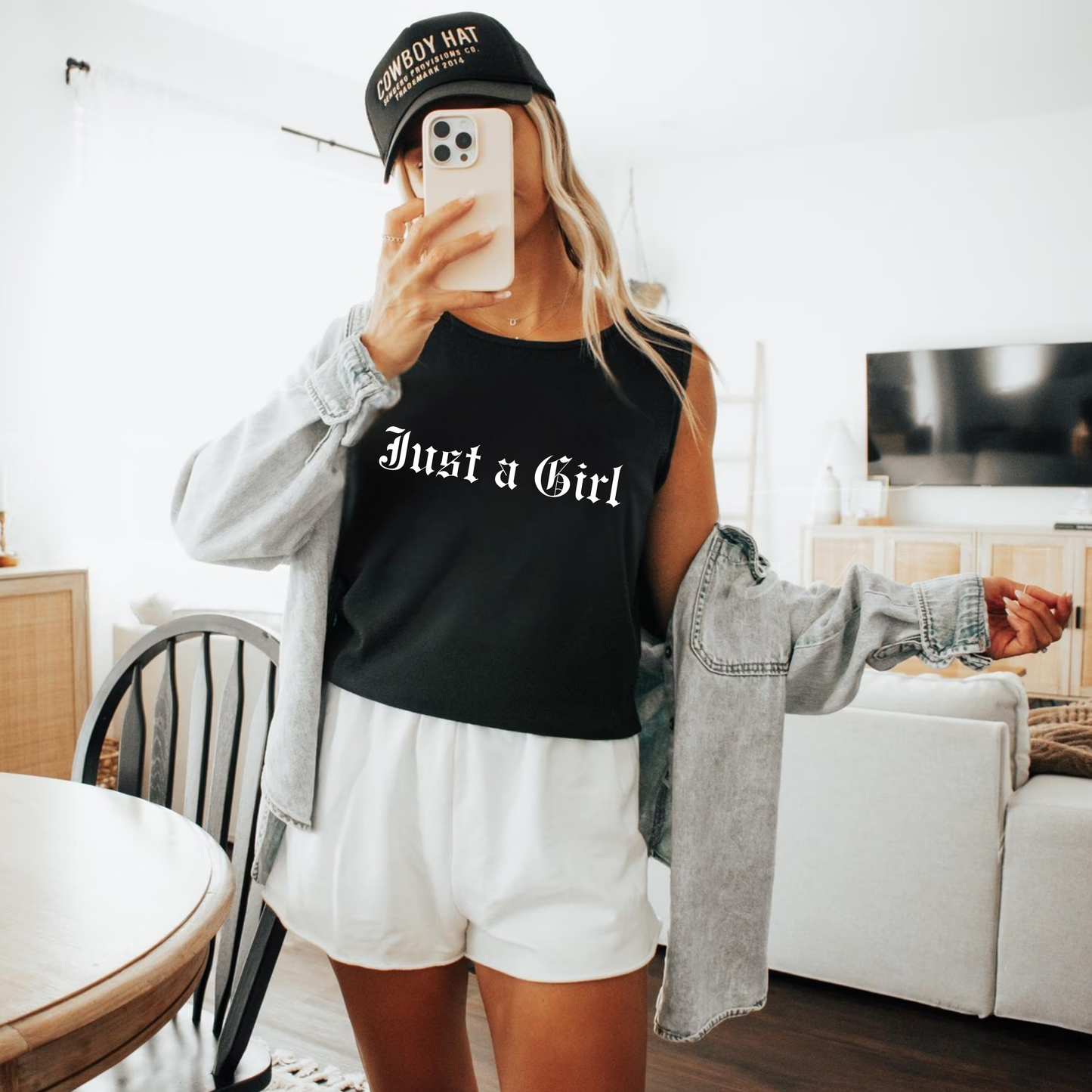 Just a girl Tee Tank top, Vintage-Inspired Rock Shirt,  Just a Girl shirt, Tragic Kingdom Design - Im Just a Girl
