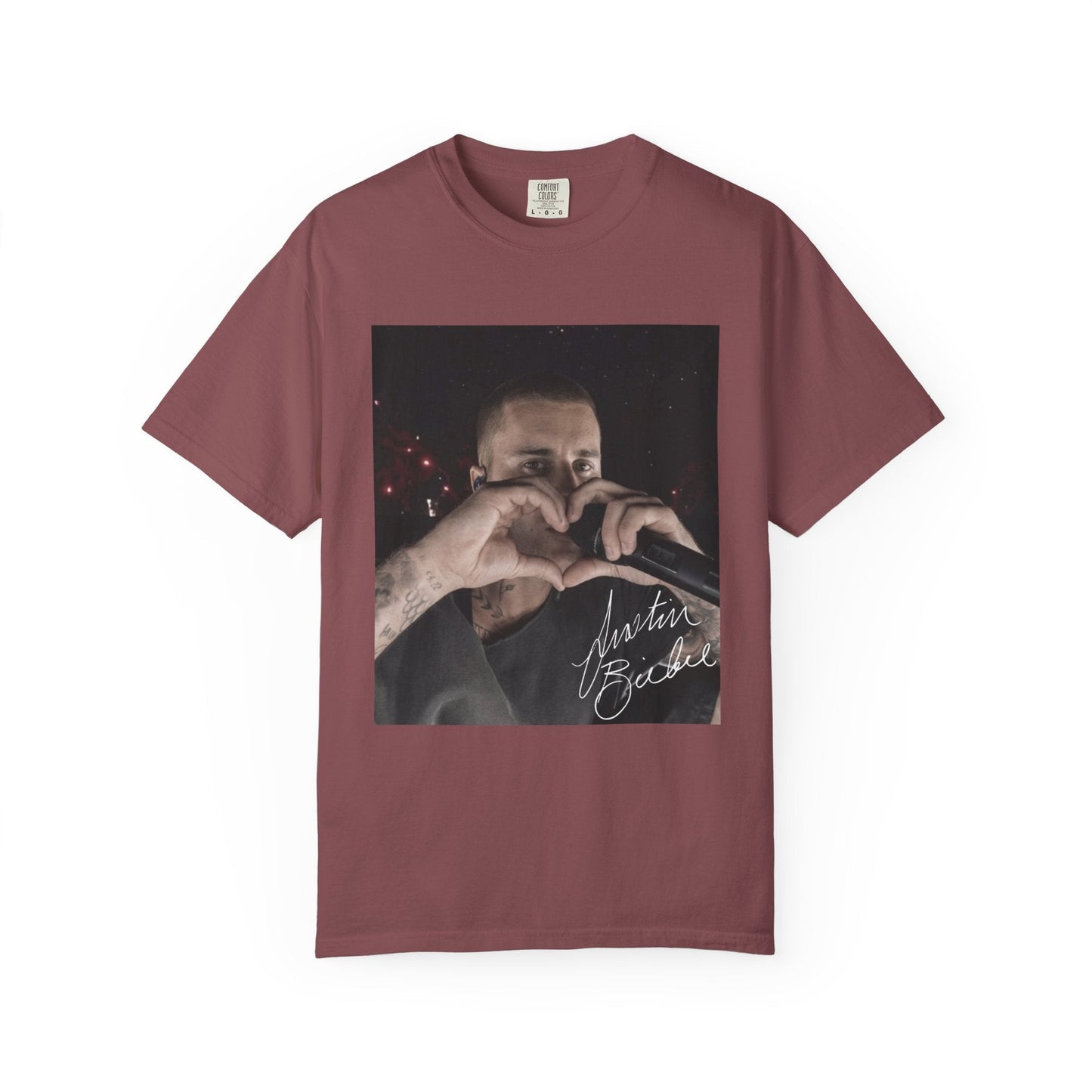 Comfort Colors® Justin Bieber Heart Sign Vintage Shirt, Retro Music T-Shirt, Tour 2026 Tee