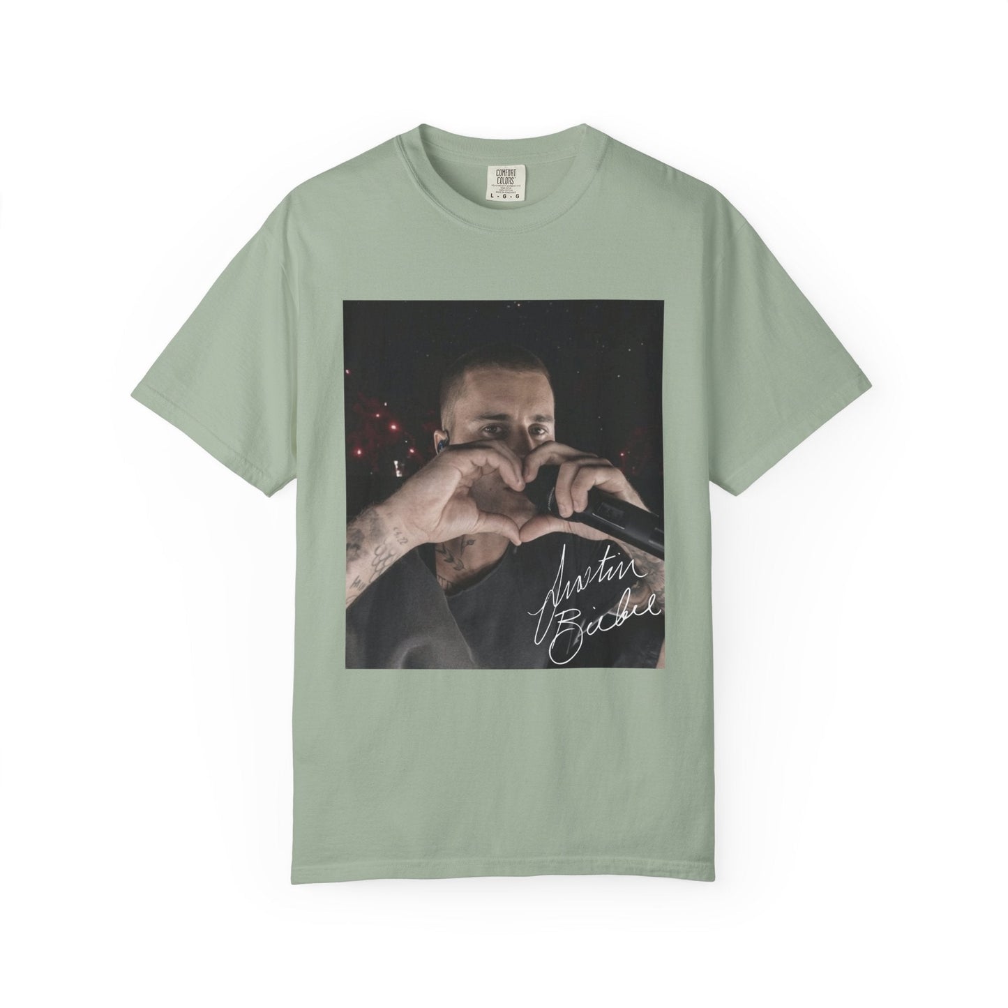 Comfort Colors® Justin Bieber Heart Sign Vintage Shirt, Retro Music T-Shirt, Tour 2026 Tee