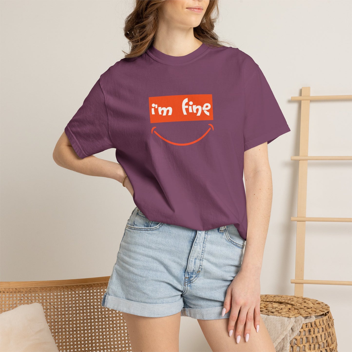 Comfort Colors® I'm Fine Shirt, Sarcastic Humor Shirt, Mental Health Shirt, Funny Therapy Gift, Therapy Shirt, Drowning Shirt, Gift for Her
