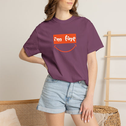 Comfort Colors® I'm Fine Shirt, Sarcastic Humor Shirt, Mental Health Shirt, Funny Therapy Gift, Therapy Shirt, Drowning Shirt, Gift for Her