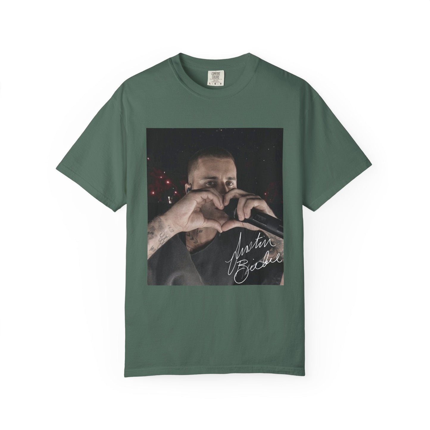 Comfort Colors® Justin Bieber Heart Sign Vintage Shirt, Retro Music T-Shirt, Tour 2026 Tee