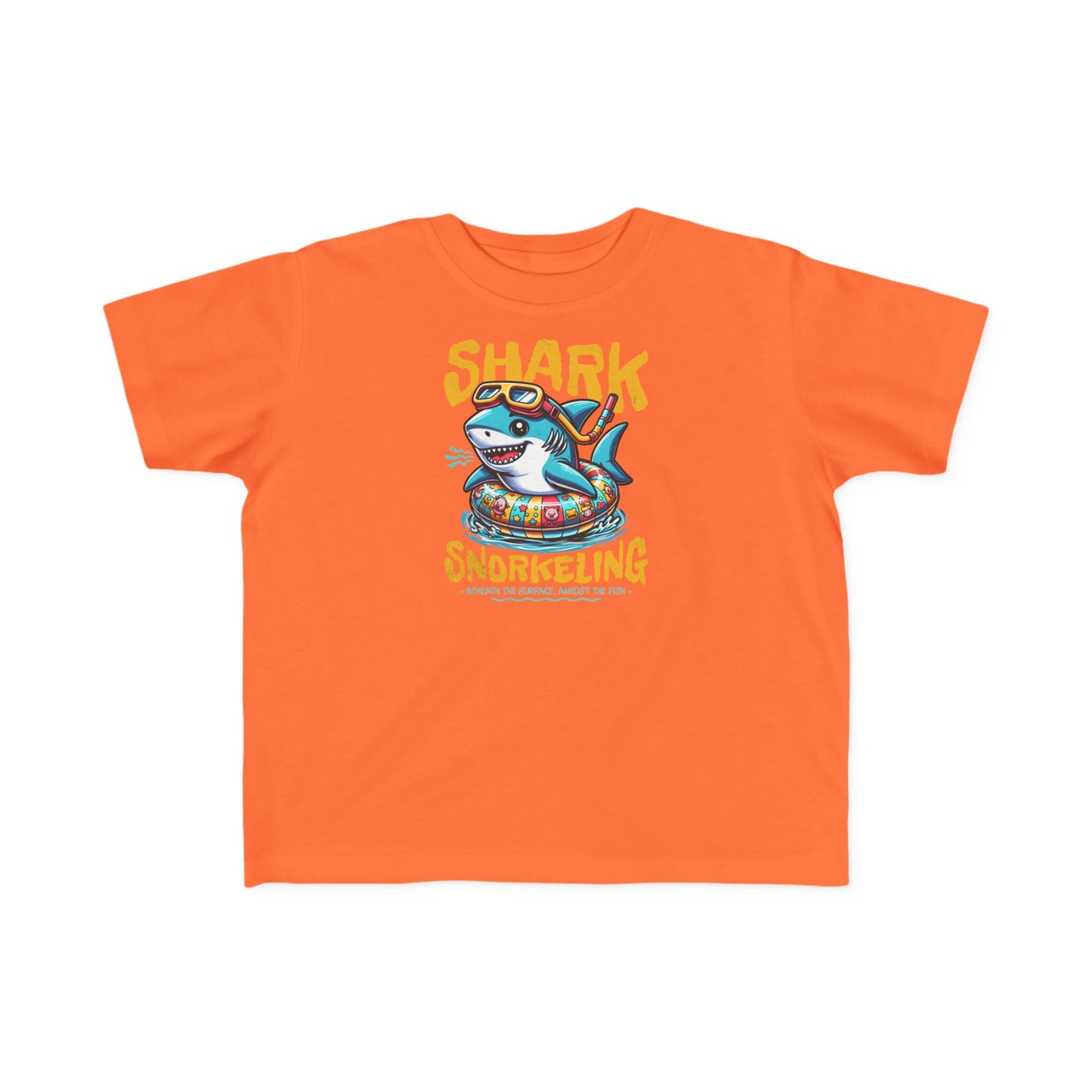 Shark Snorkeling Toddler Shirt, Funny Kids Beach Tee, Shark Graphic Tshirt, Summer Vacation Shirt for Boys Girls, Pool Party Gift for Kids