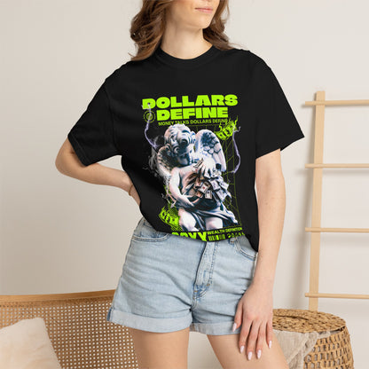 Comfort Colors® Dollars Define Money Angel Shirt, Hustle Culture T-Shirt, Streetwear Design, Motivationsgeschenk, Urbane Modekunst