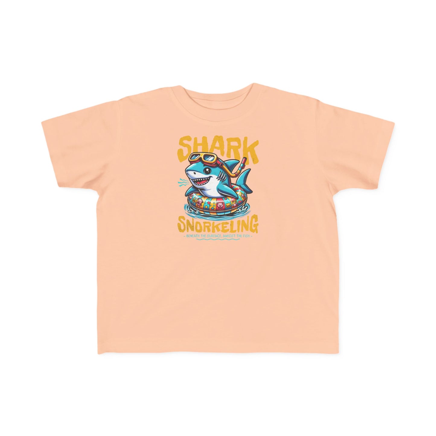 Shark Snorkeling Toddler Shirt, Funny Kids Beach Tee, Shark Graphic Tshirt, Summer Vacation Shirt for Boys Girls, Pool Party Gift for Kids