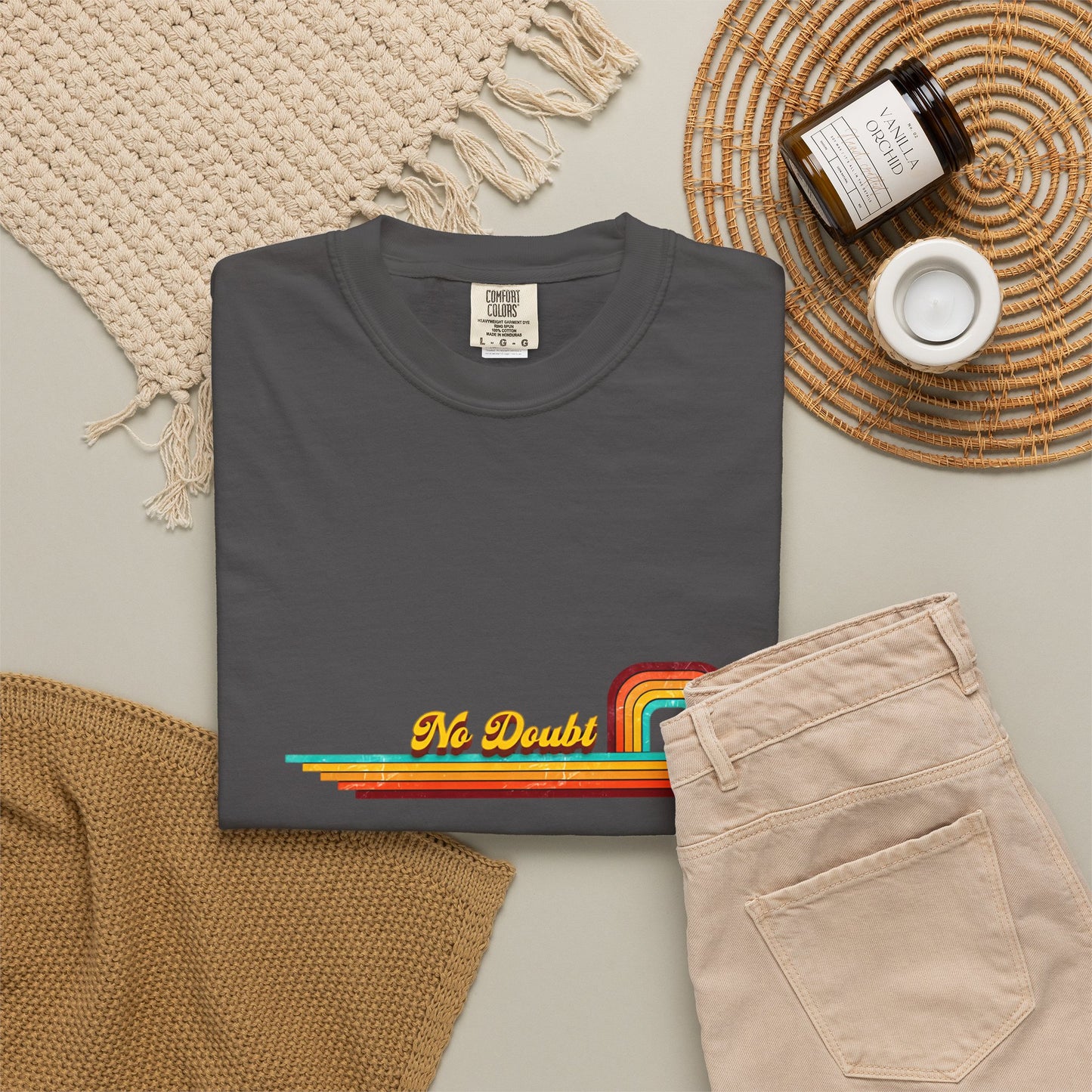 Comfort Colors® No Doubt Band Unisex T-Shirt, 90er Ska Punk Rock Grafik-T-Shirt, Tragic Kingdom Era Orange Shirt, Retro Gwen Stefani Fan Geschenk
