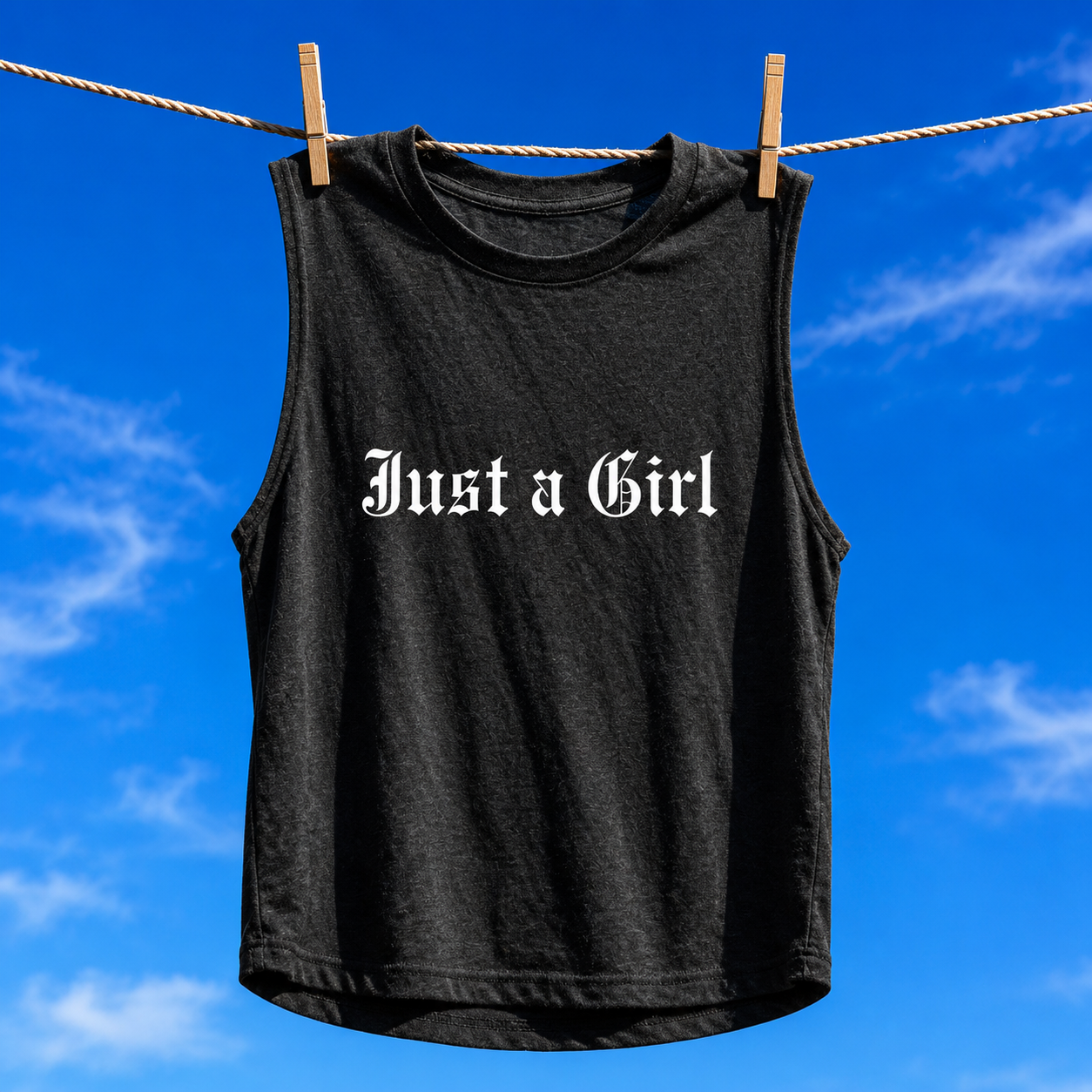 Just a girl Tee Tank top, Vintage-Inspired Rock Shirt,  Just a Girl shirt, Tragic Kingdom Design - Im Just a Girl
