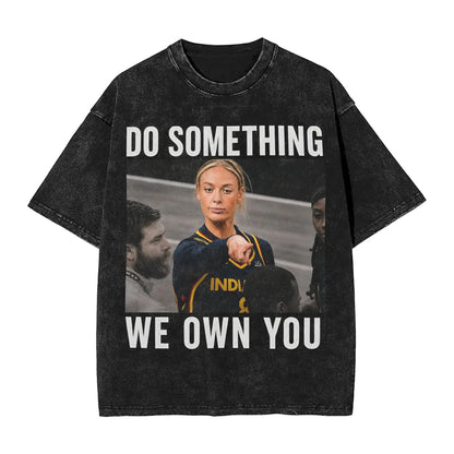 Washed T Shirt Sophie Cunningham T-Shirt High Street Basketball Point God Streetwear Short Sleeve Summer Tops Tees for Men Women