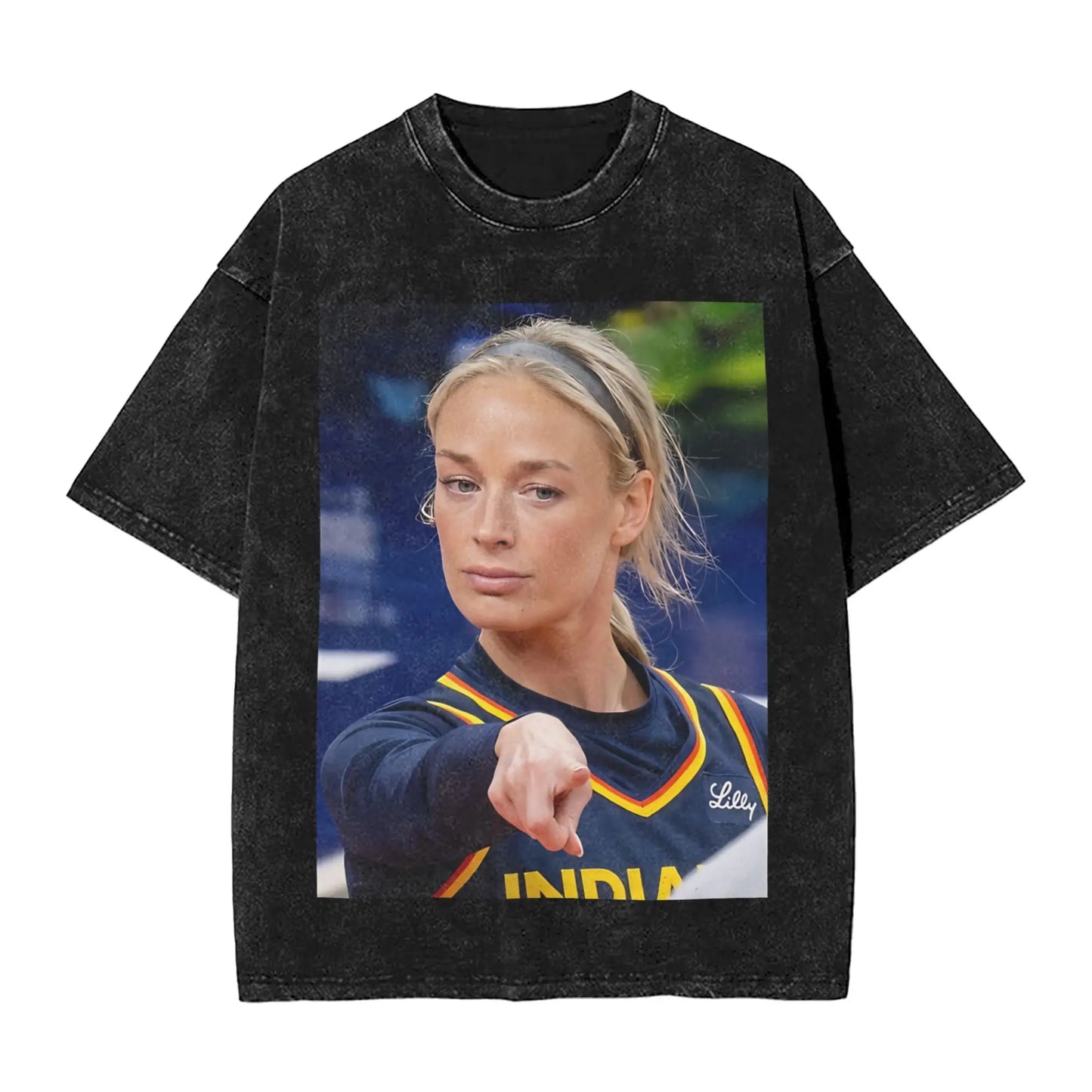 Washed T Shirt Sophie Cunningham T-Shirt High Street Basketball Point God Streetwear Short Sleeve Summer Tops Tees for Men Women