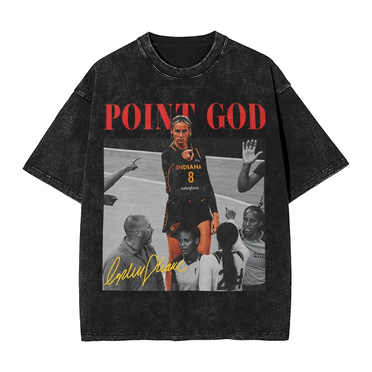 Washed T Shirt Sophie Cunningham T-Shirt High Street Basketball Point God Streetwear Short Sleeve Summer Tops Tees for Men Women