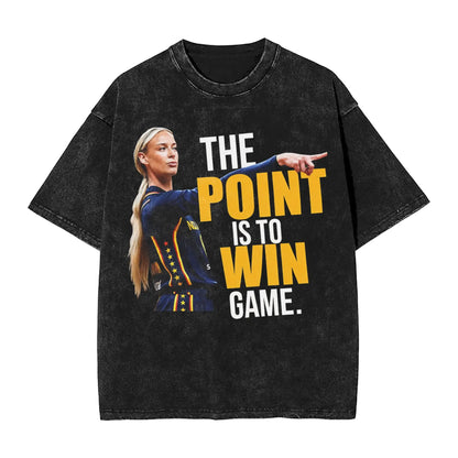 Washed T Shirt Sophie Cunningham T-Shirt High Street Basketball Point God Streetwear Short Sleeve Summer Tops Tees for Men Women