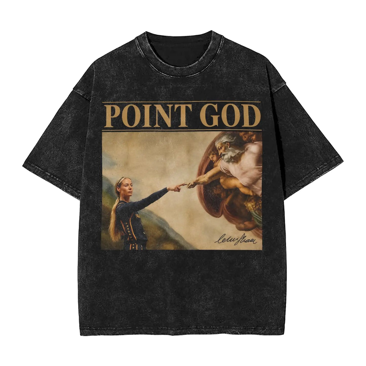 Washed T Shirt Sophie Cunningham T-Shirt High Street Basketball Point God Streetwear Short Sleeve Summer Tops Tees for Men Women