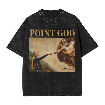 Washed T Shirt Sophie Cunningham T-Shirt High Street Basketball Point God Streetwear Short Sleeve Summer Tops Tees for Men Women