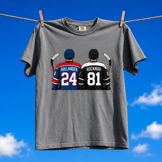 Comfort Colors® Hollander & Rosanov, Heated-Rivalry Hollander Rozanov Hockey T-Shirt