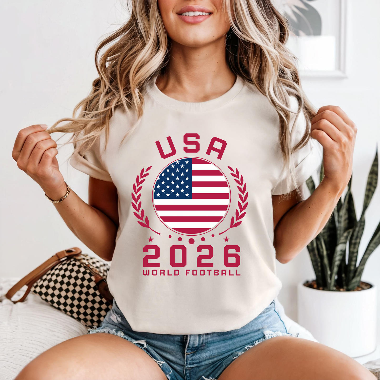 Comfort Colors® Custom Flag & Year World Cup Football Shirt
